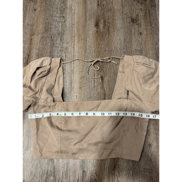 Reformation Women's Alley Puffy Short Sleeve Top Size 10 - Picture 9 of 12